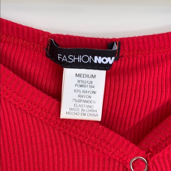Fashion Nova red bodysuit (M) - Picture 4 of 6